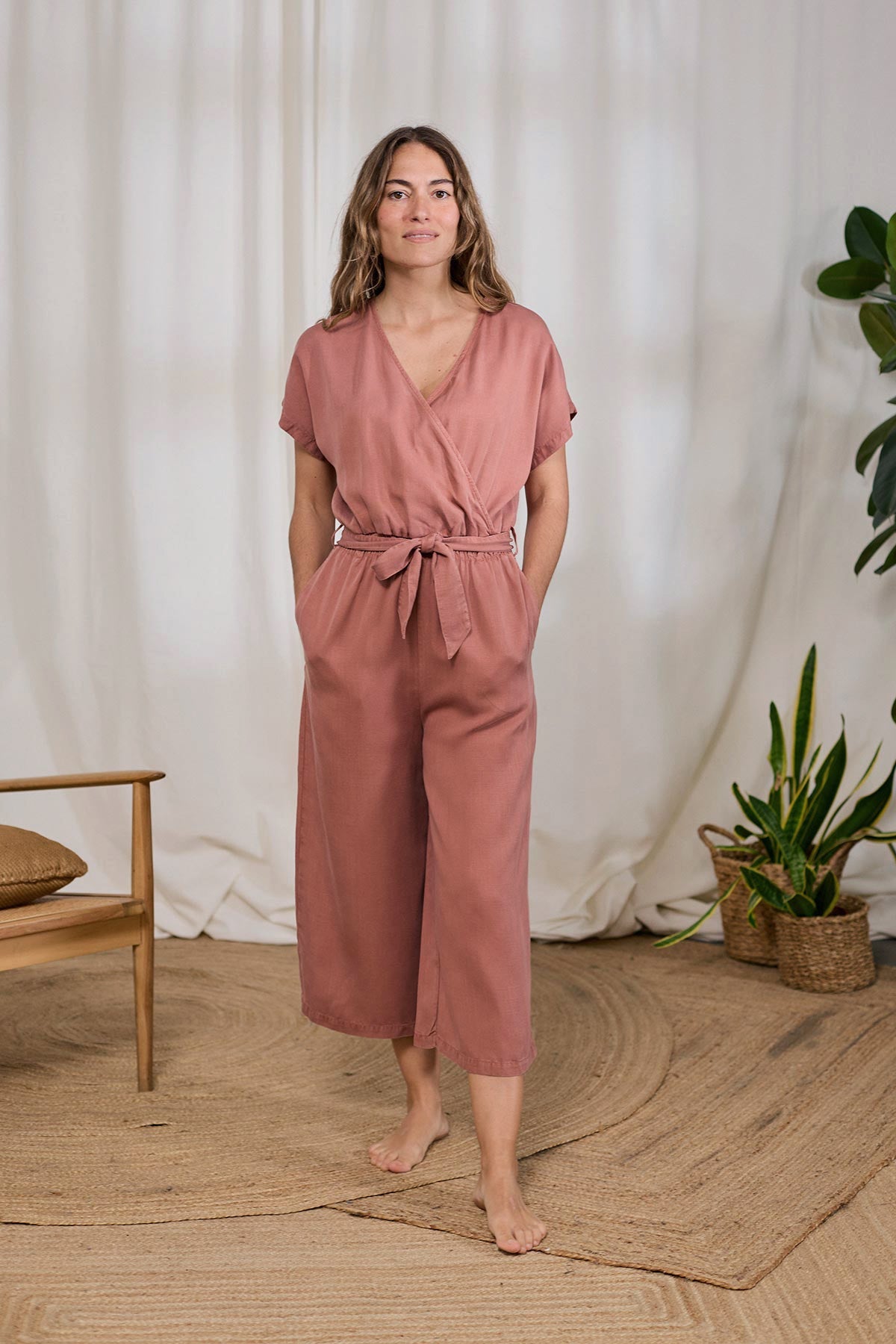 TWOTHIRDS  Jumpsuit Iroquoise Adobe Rose