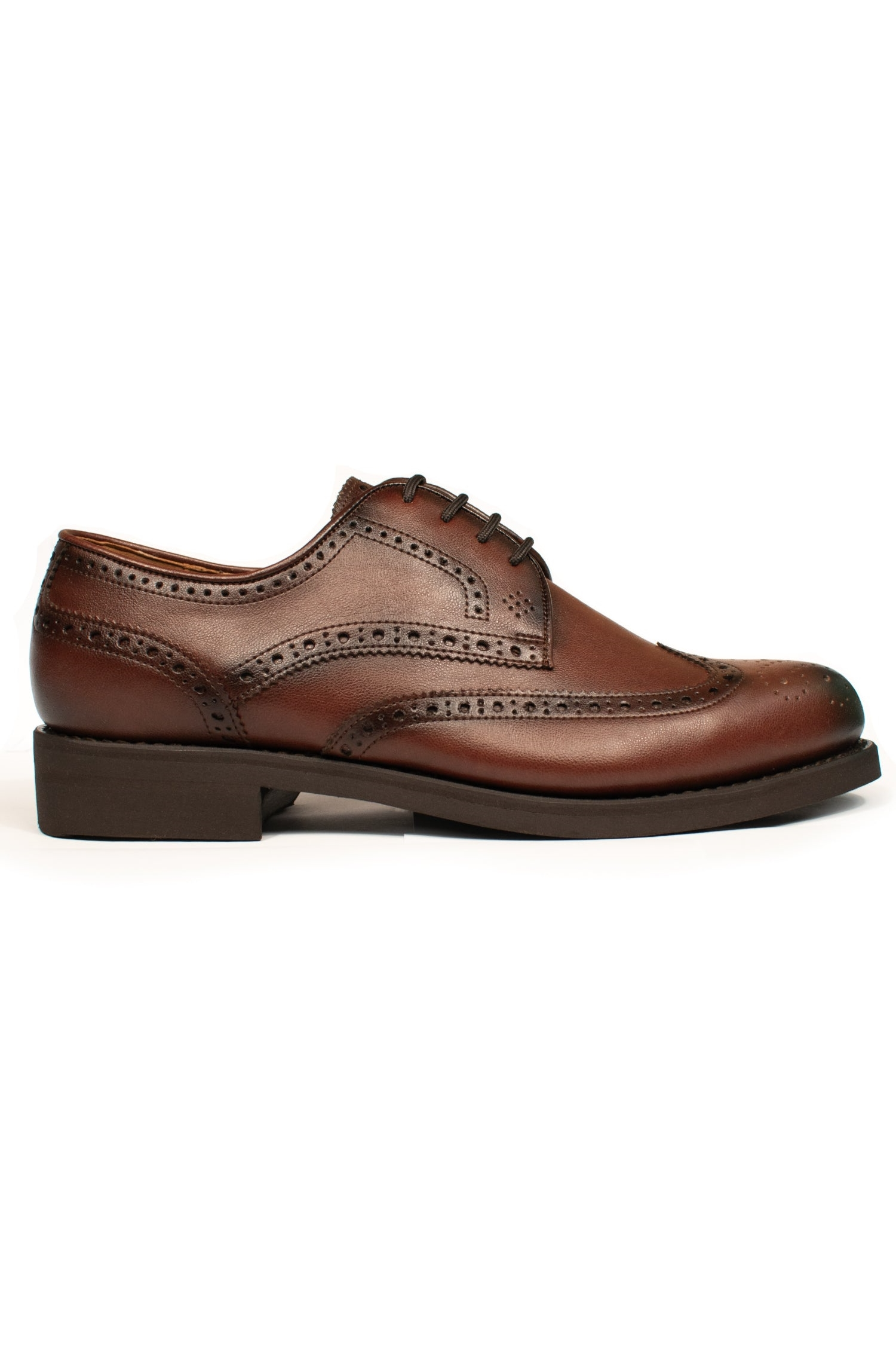 Will's Vegan Store mannen vegan Heren Brogues Met Goodyear-Rand, Kastanjebruine Afwerking.