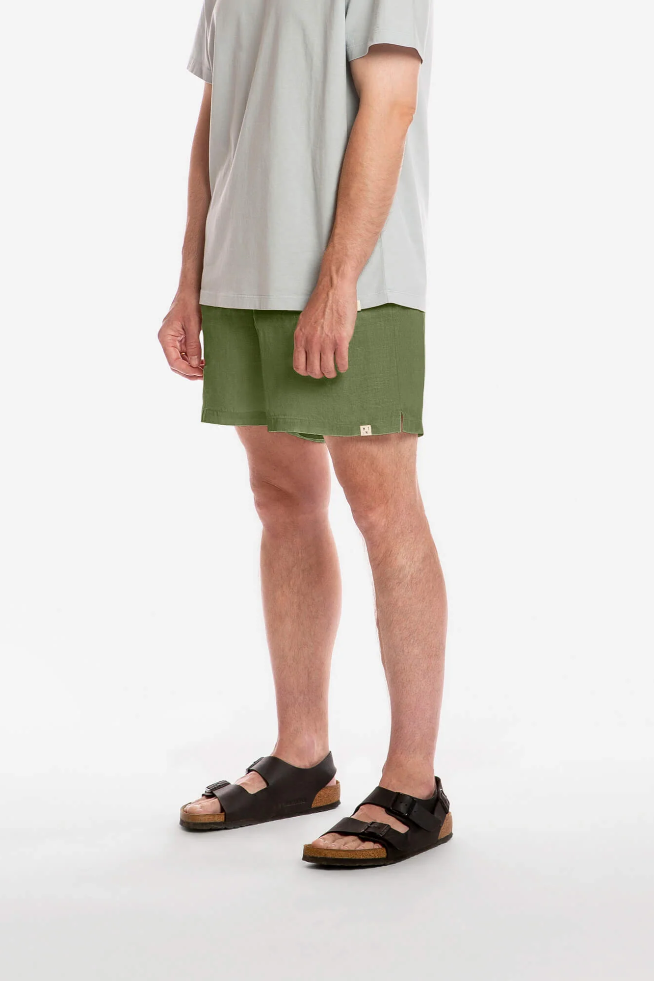 MATONA mannen vegan Olijfkleurige Korte Broek