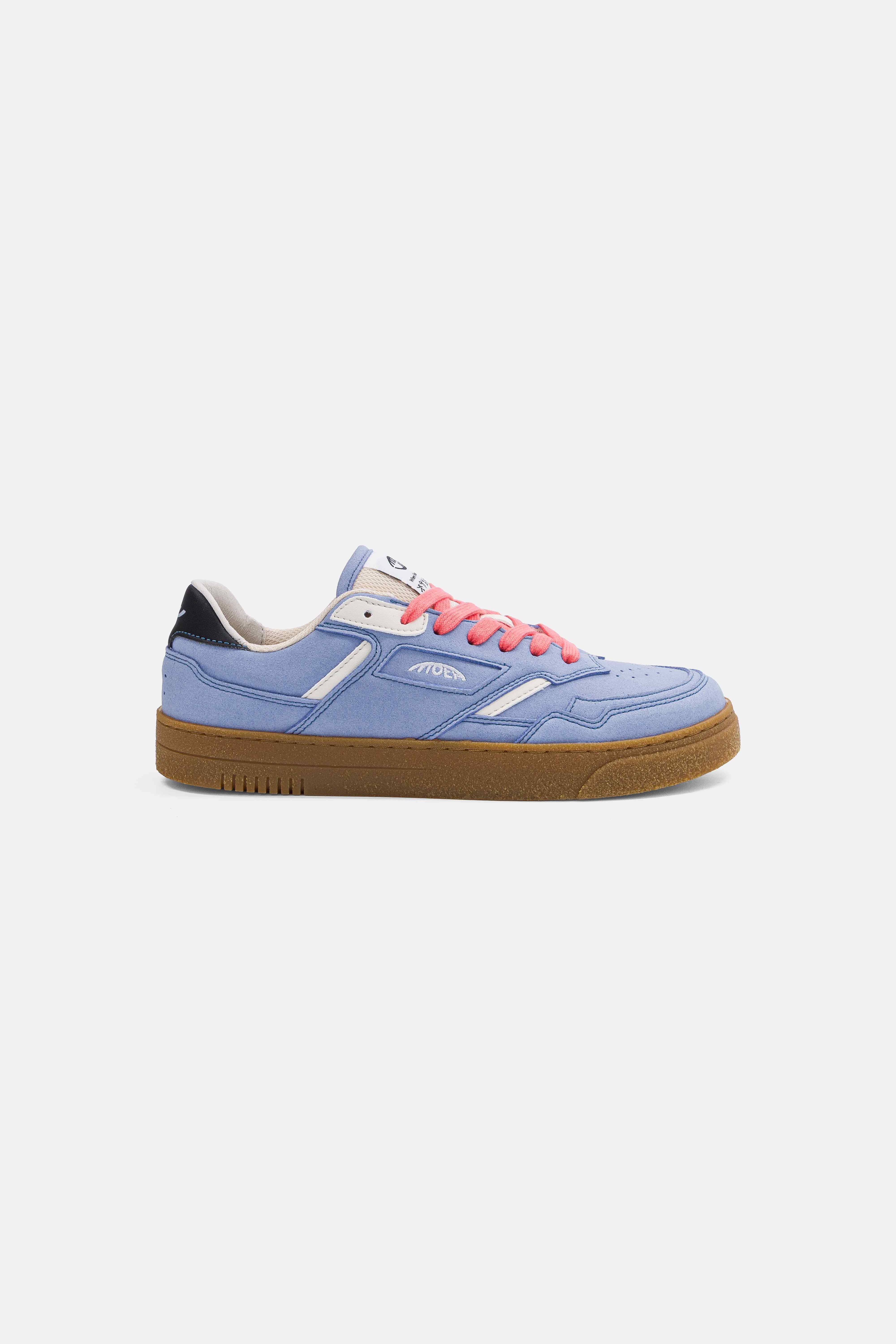 MoEa mannen vegan Sneakers Origin Low Lila Vegan Suede & Beige Corn