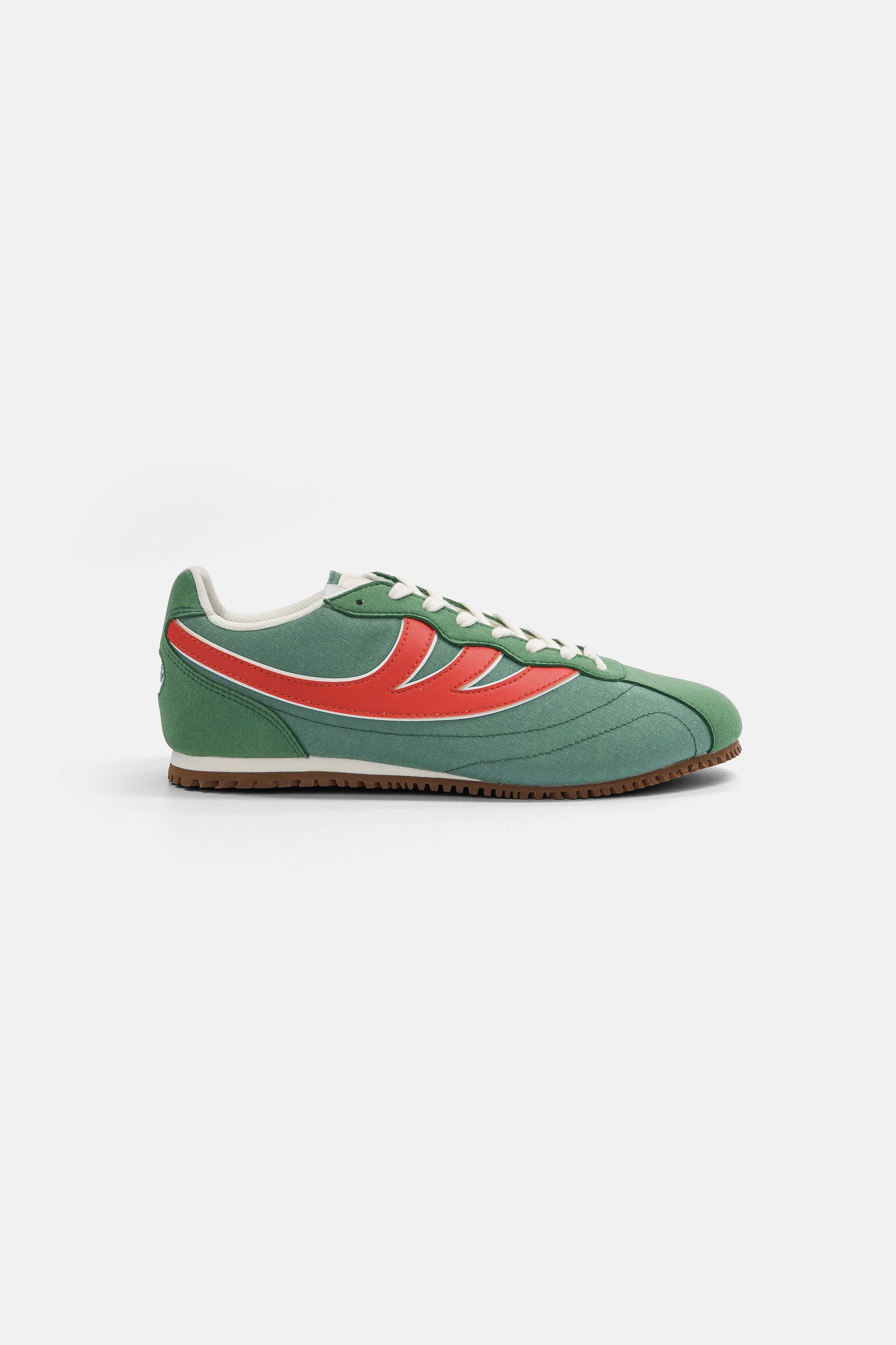 MoEa mannen vegan Sneakers Rise Groen & Rood MaÃ¯s