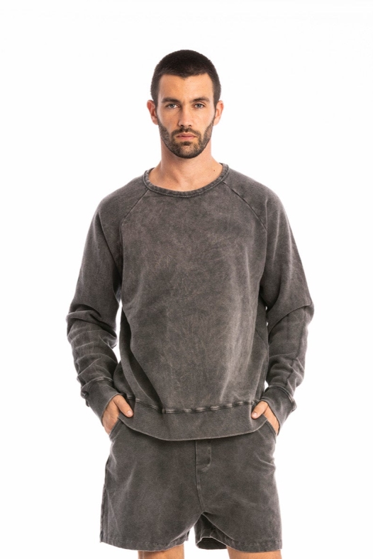 RAVENS VIEW IBIZA mannen vegan Sweatshirt Roc Carbon Wash