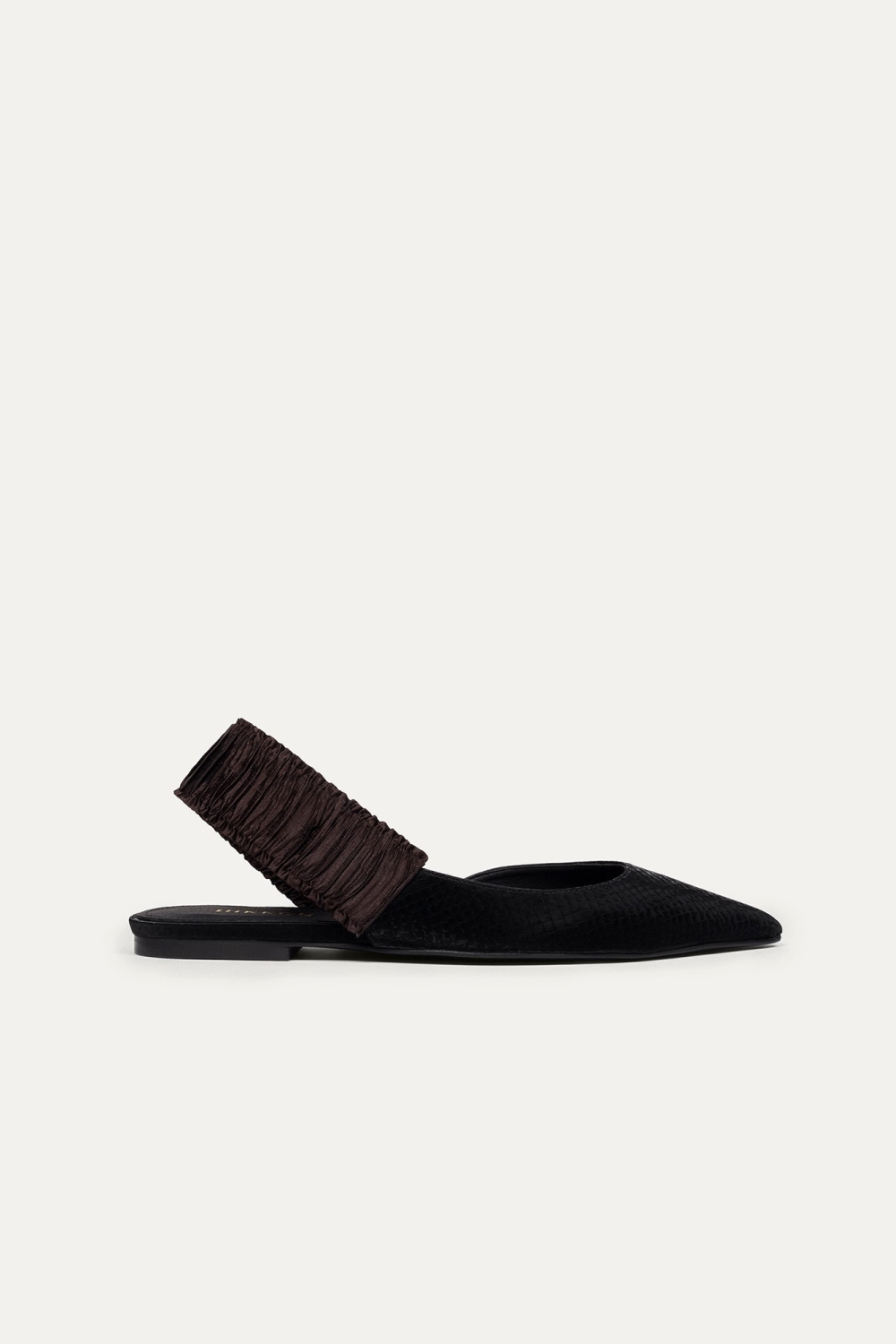 BIKKOU  Flats Sunday Brunch Black Python