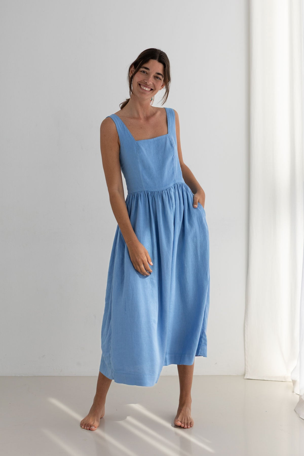 TWOTHIRDS  Jurk Formentera Denim Blauw