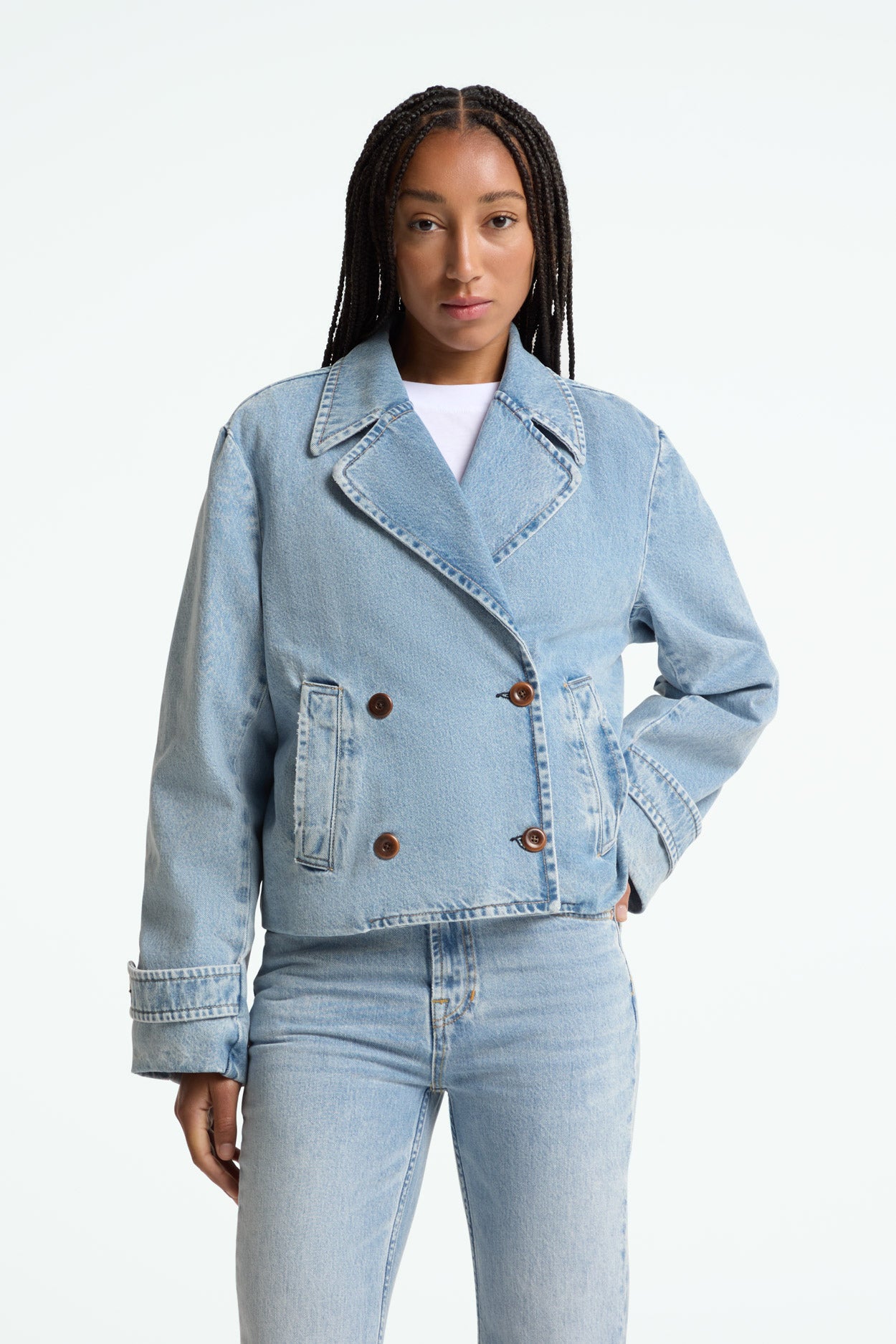 Kings of Indigo  Jas Kyrene Blue Reef Super Light Washed Blauw