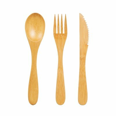 Sass & Belle bamboo Cutlery set, bamboehouten bestek set