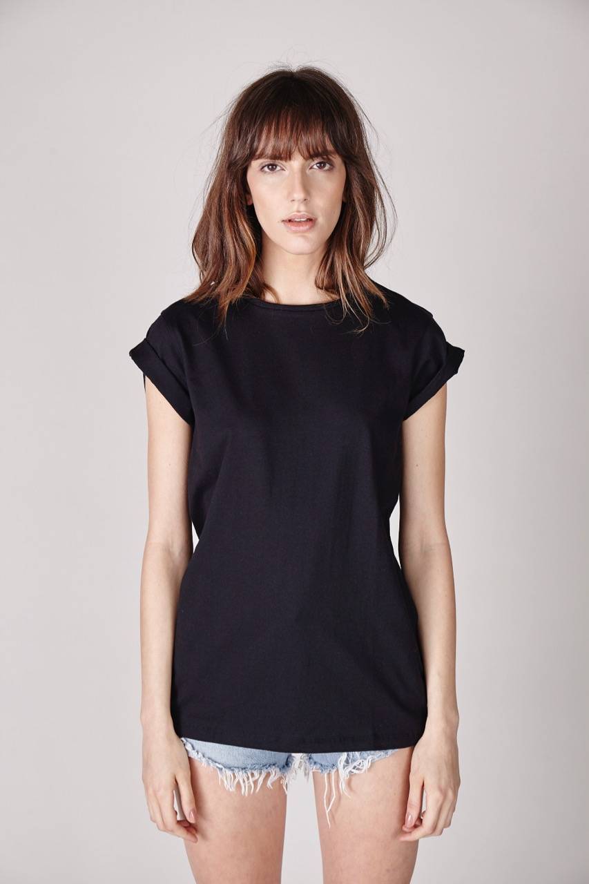 The Alisha - Boyfriend T-Shirt Black
