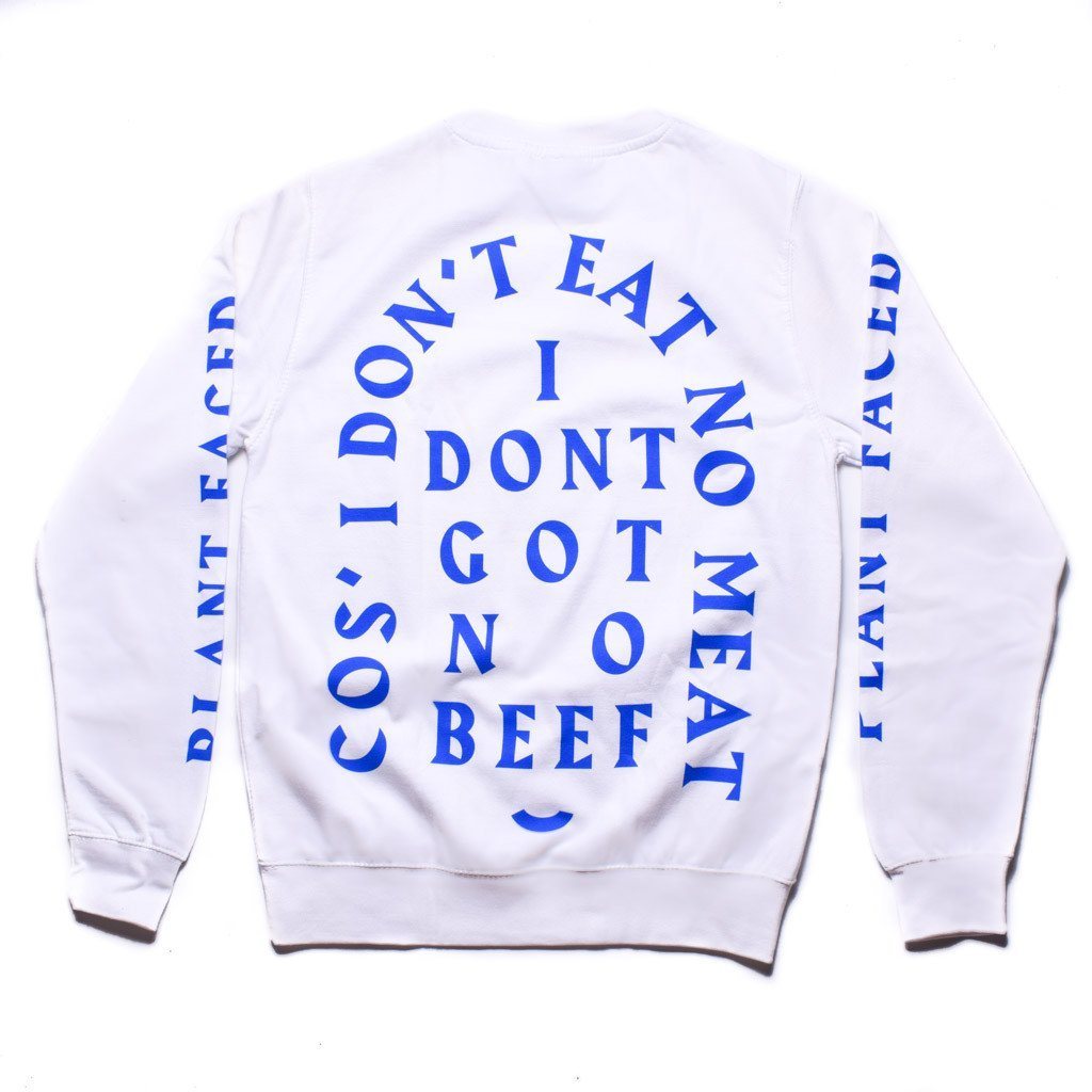 Plant Faced Clothing mannen vegan No Beef Sweater Unisex