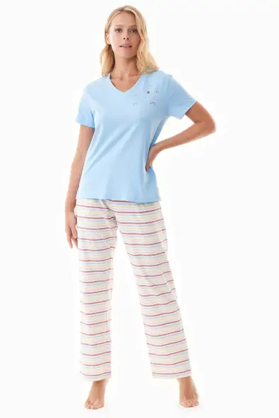 ORGANICATION  Pyjamaset Trinnity Lichtblauw