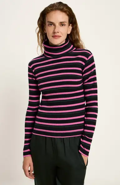 Coltrui zwart roze streepjes