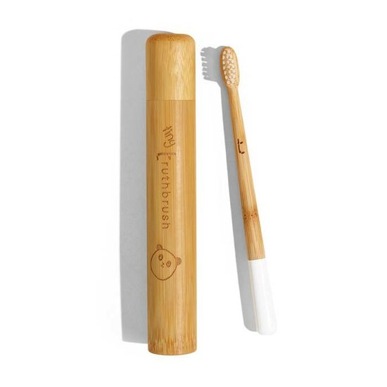 Travel Case voor de Tiny Truthbrush - Bamboe tandenborstelkoker voor kinderen