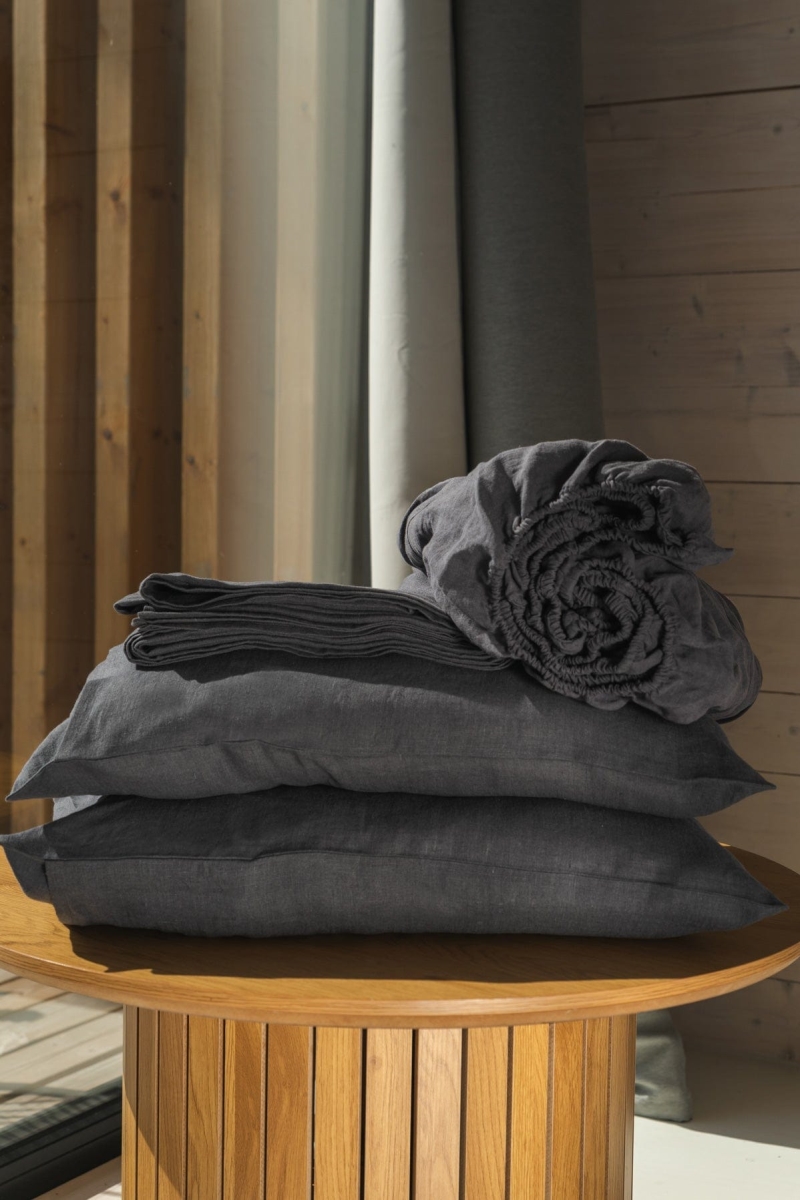 AmourLinen  Set Vellen Houtskool