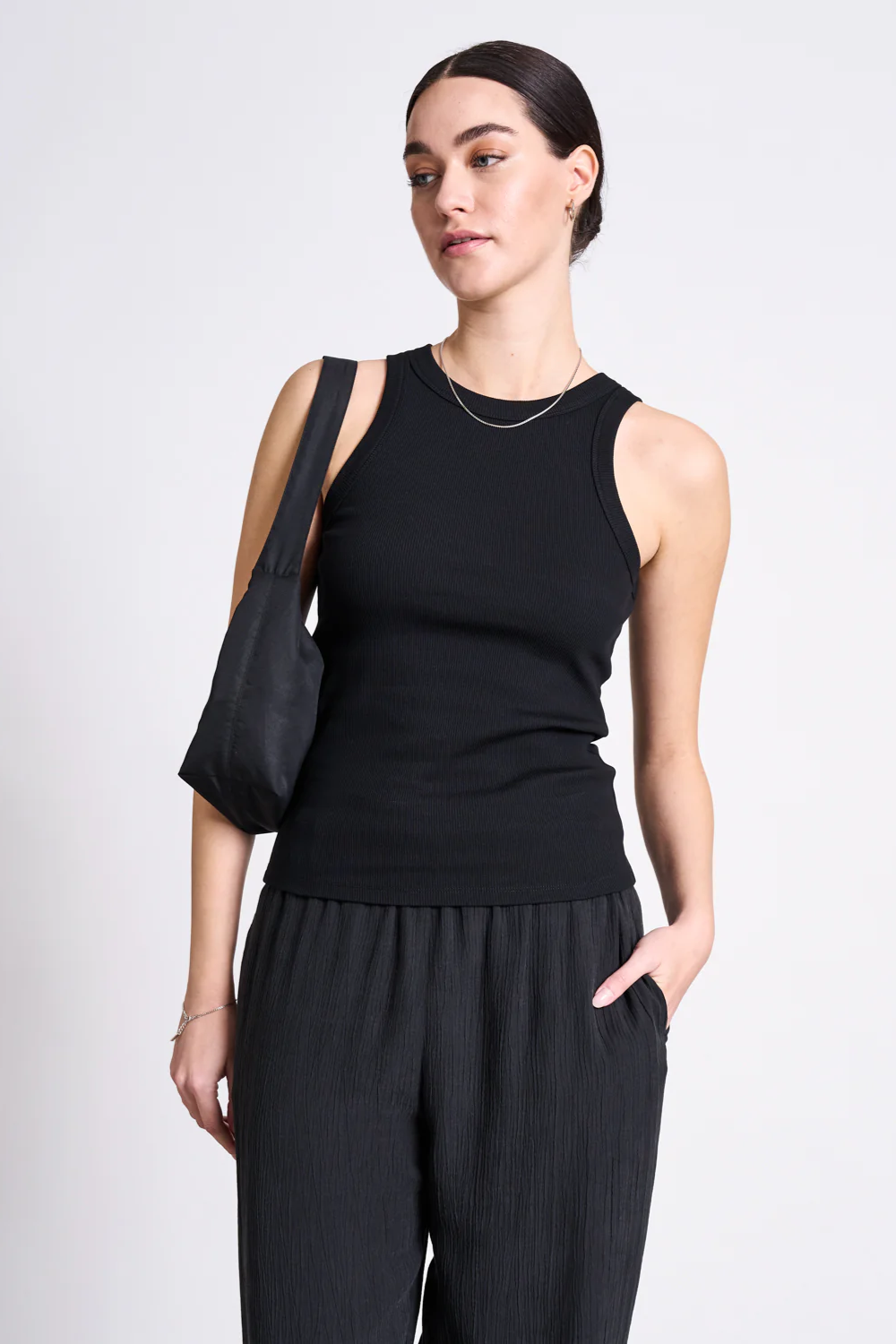 JAN 'N JUNE  Tanktop Porto Lang Zwart