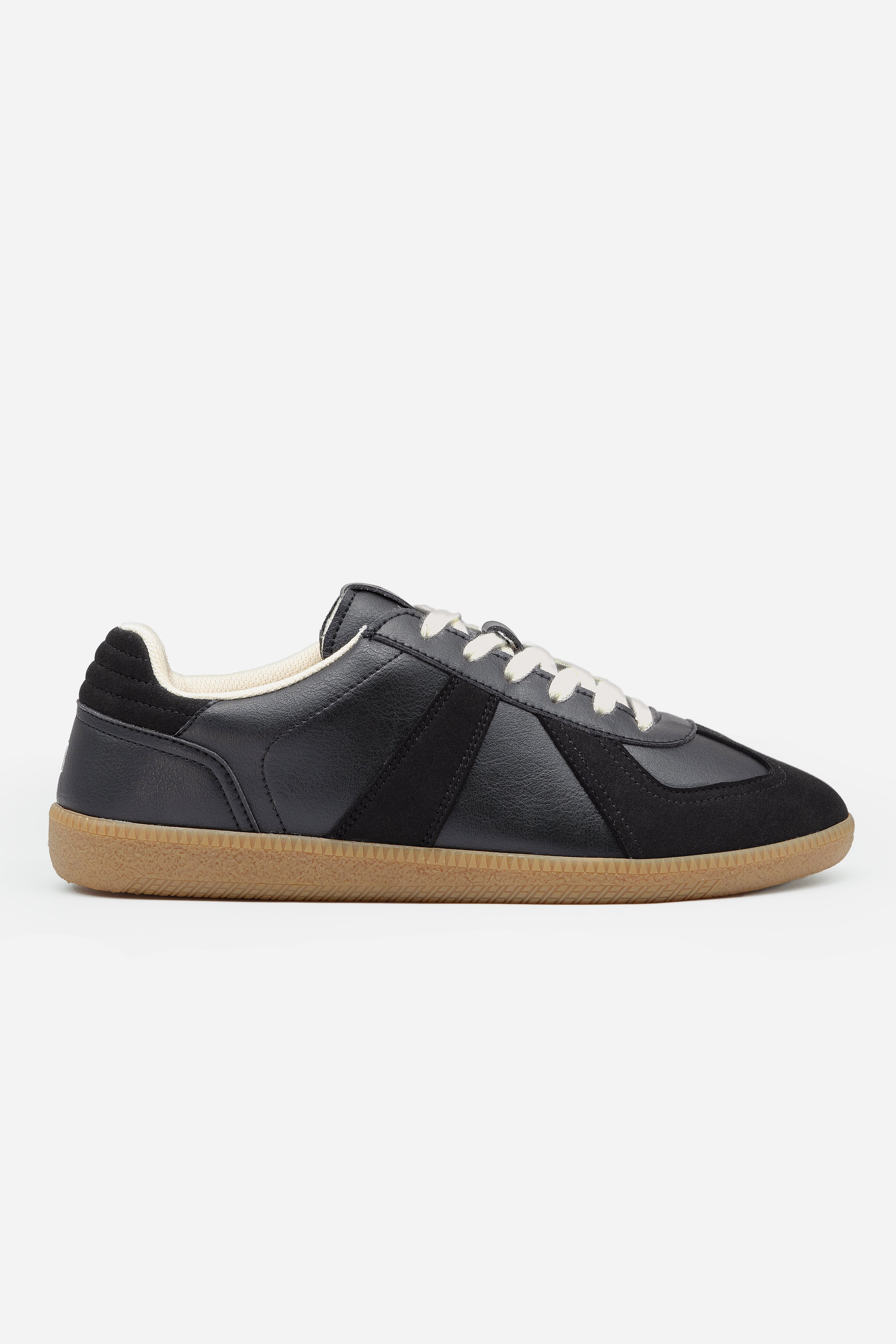 QURC mannen vegan Sneakers Army Trainer Zwart