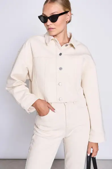 Dawn  Jas Aria Boxy Cropped Ecru