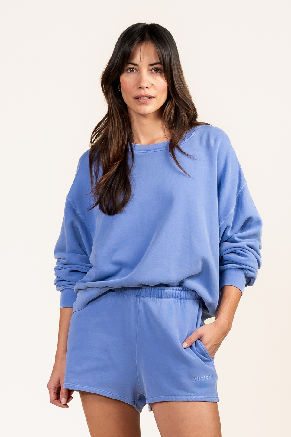 Kuyichi  Sweatshirt Met Klaproospaars