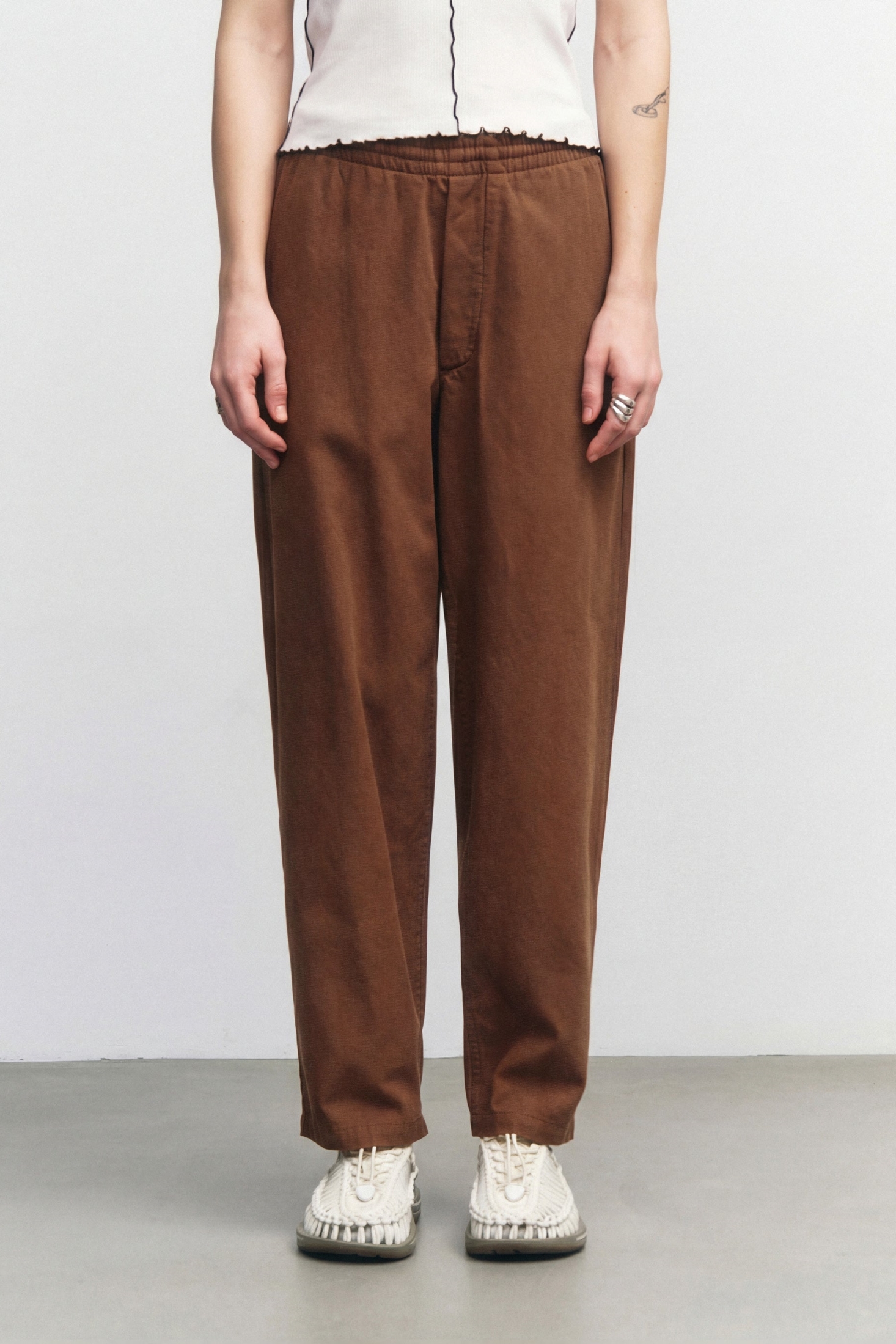 Rotholz  Broek Met Wijde Pijpen, Hazelnootbruin