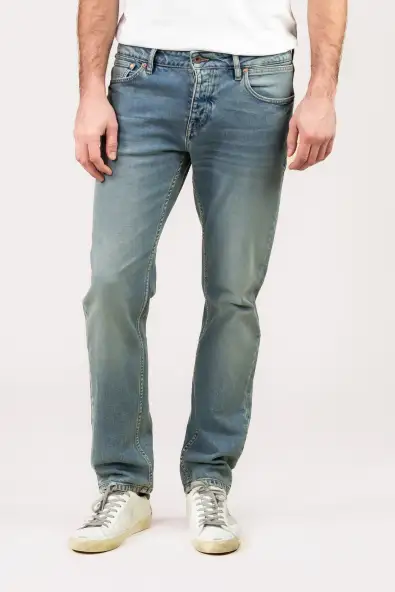 Kuyichi mannen vegan Nick Straight Jeans Met Caribische Gloed