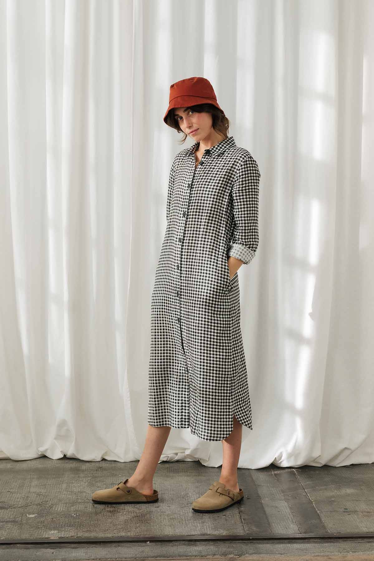TWOTHIRDS  Jurk Pollan Zwart & Wit Vichy