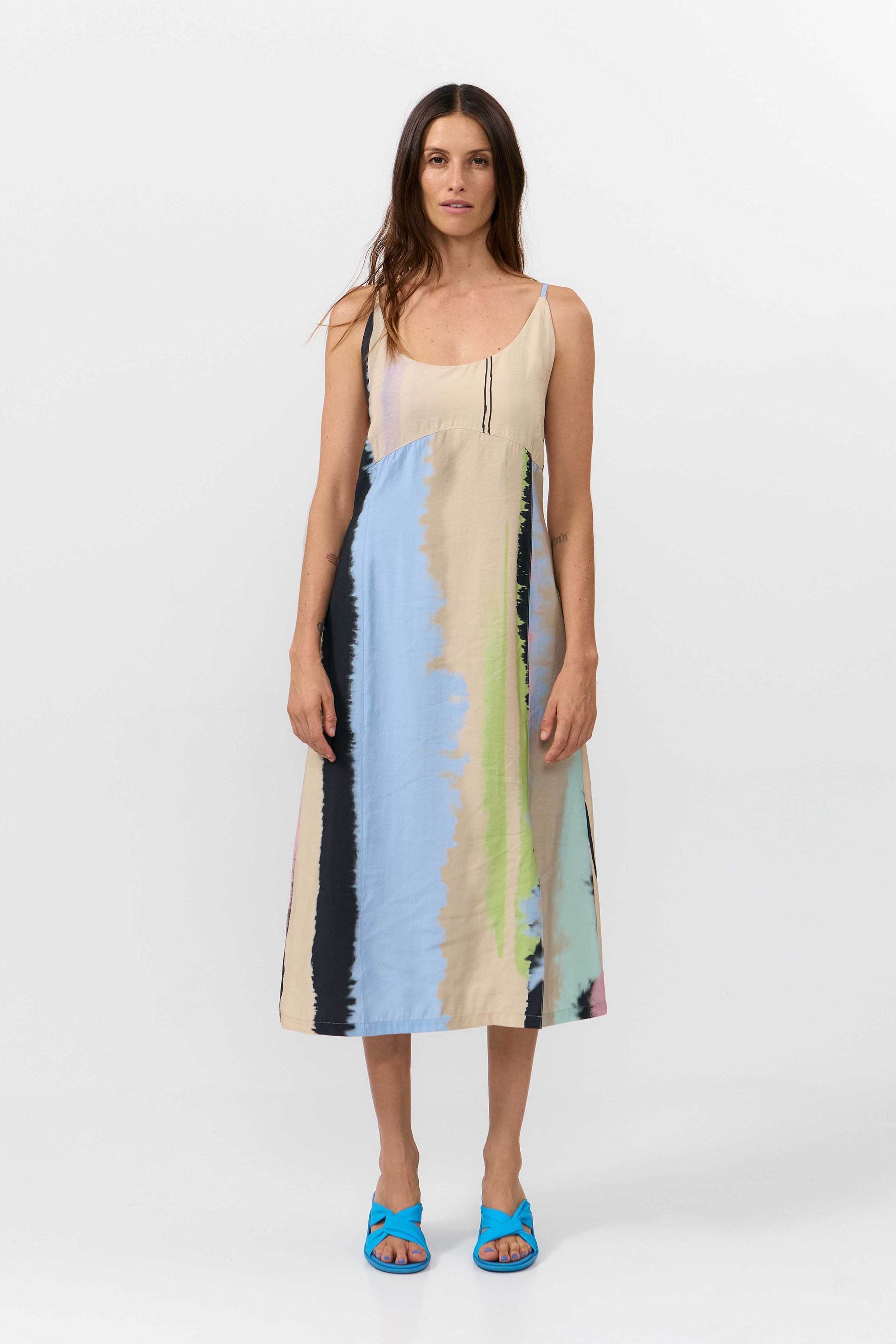 SUITE13LAB  Jurk Saja Print Ones Multicolour