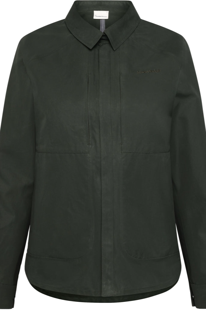 KnowledgeCotton Apparel  Jas Vent Canvas 200 Forrest Night