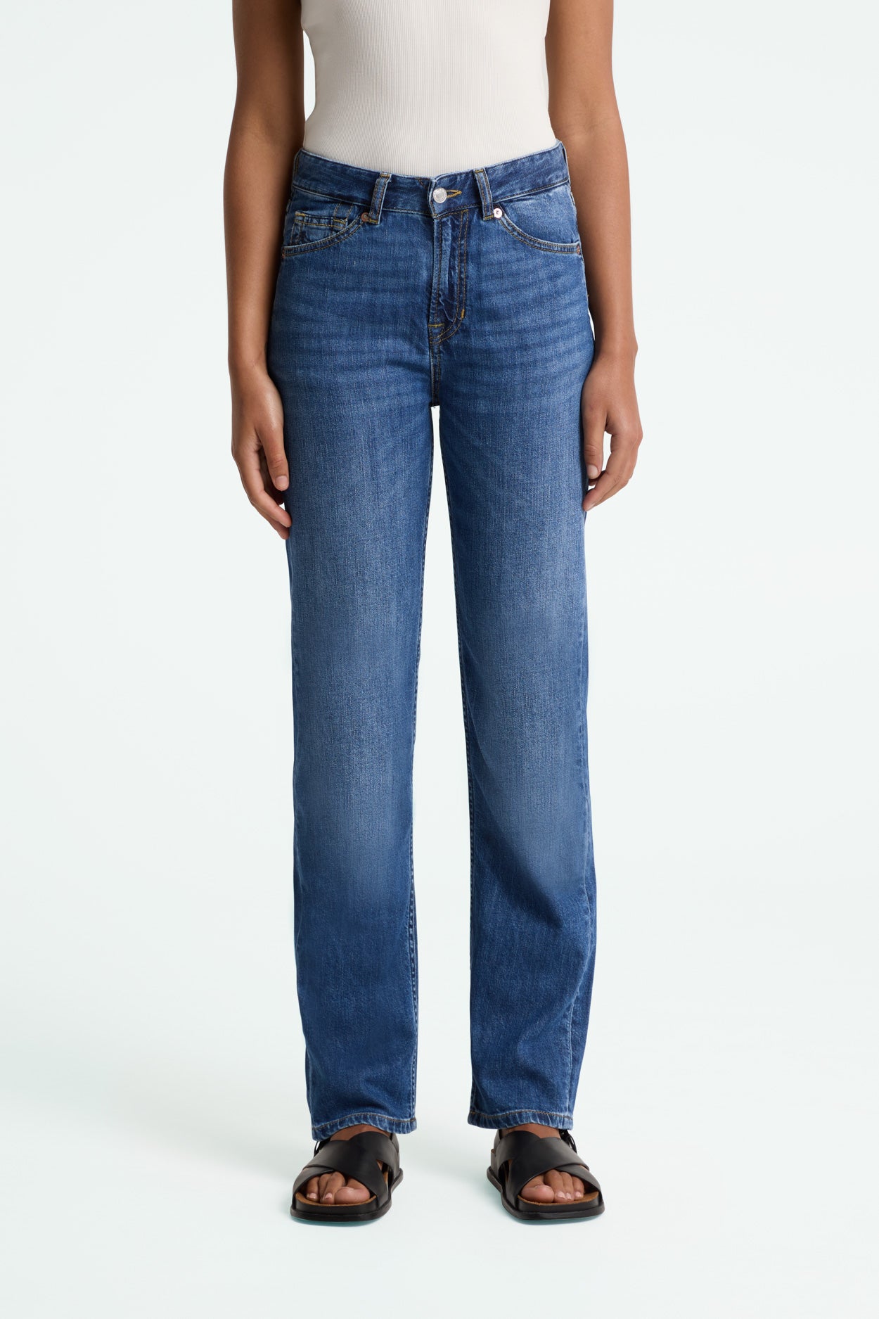 Kings of Indigo  Jeans Inoe Cotton Flex Mid Washed Blue