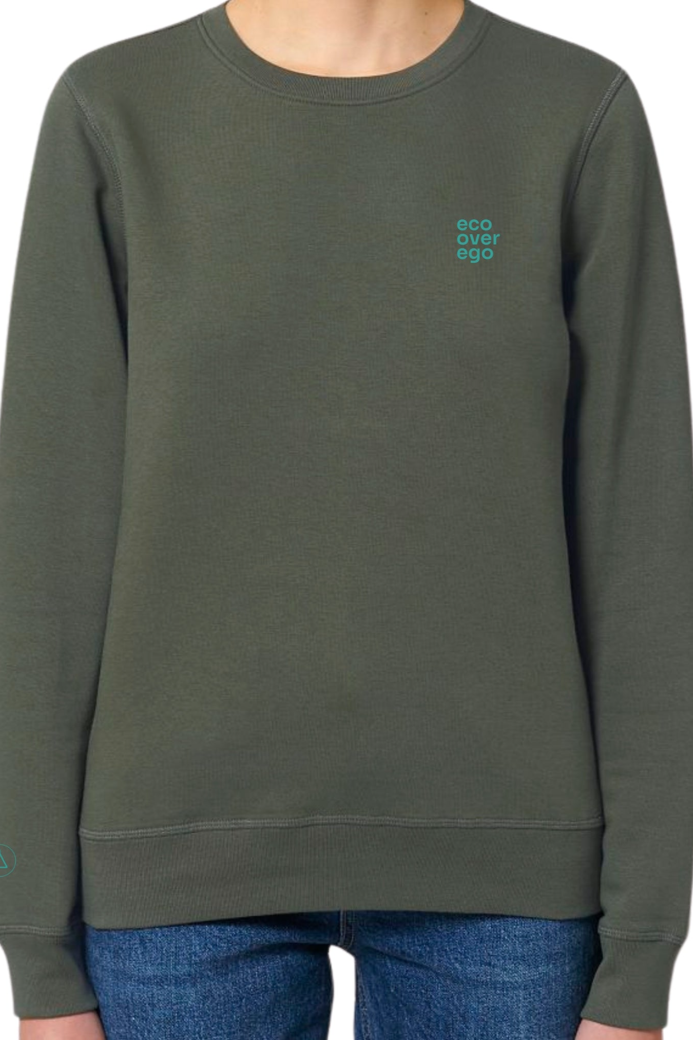 Inaska  Sweatshirt Eco Statement Khaki Turquoise
