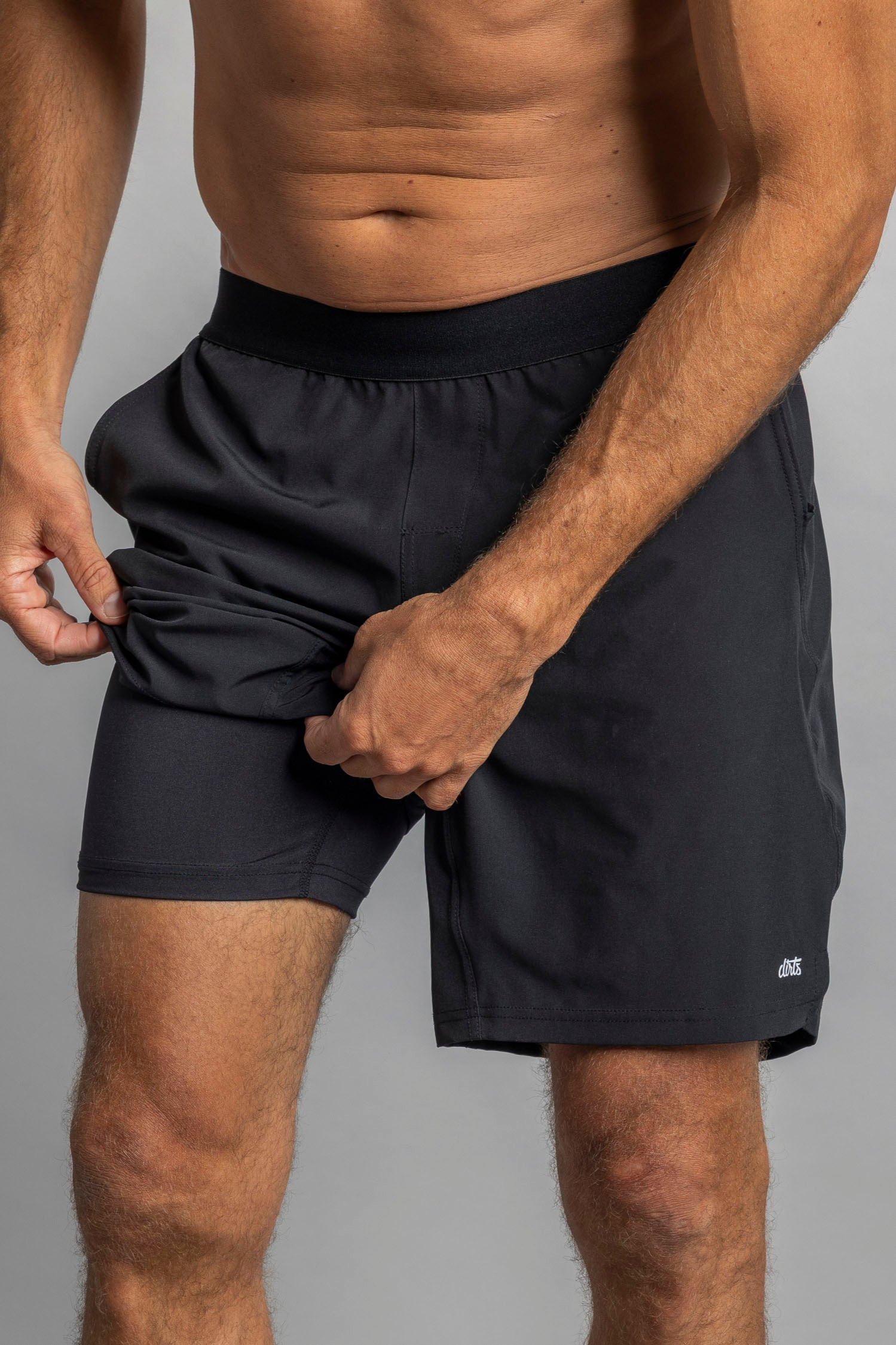 DIRTS mannen vegan Sportieve Shorts 2-In-1 Zwart