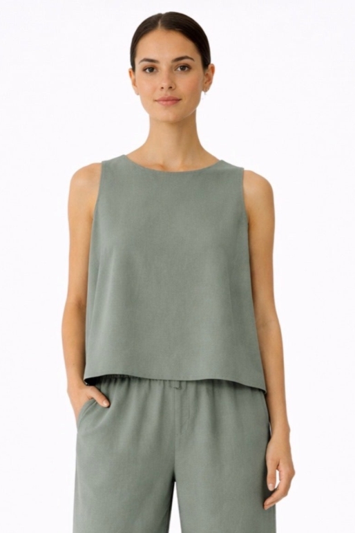 Movesgood  Tanktop Nory Zacht Kaki