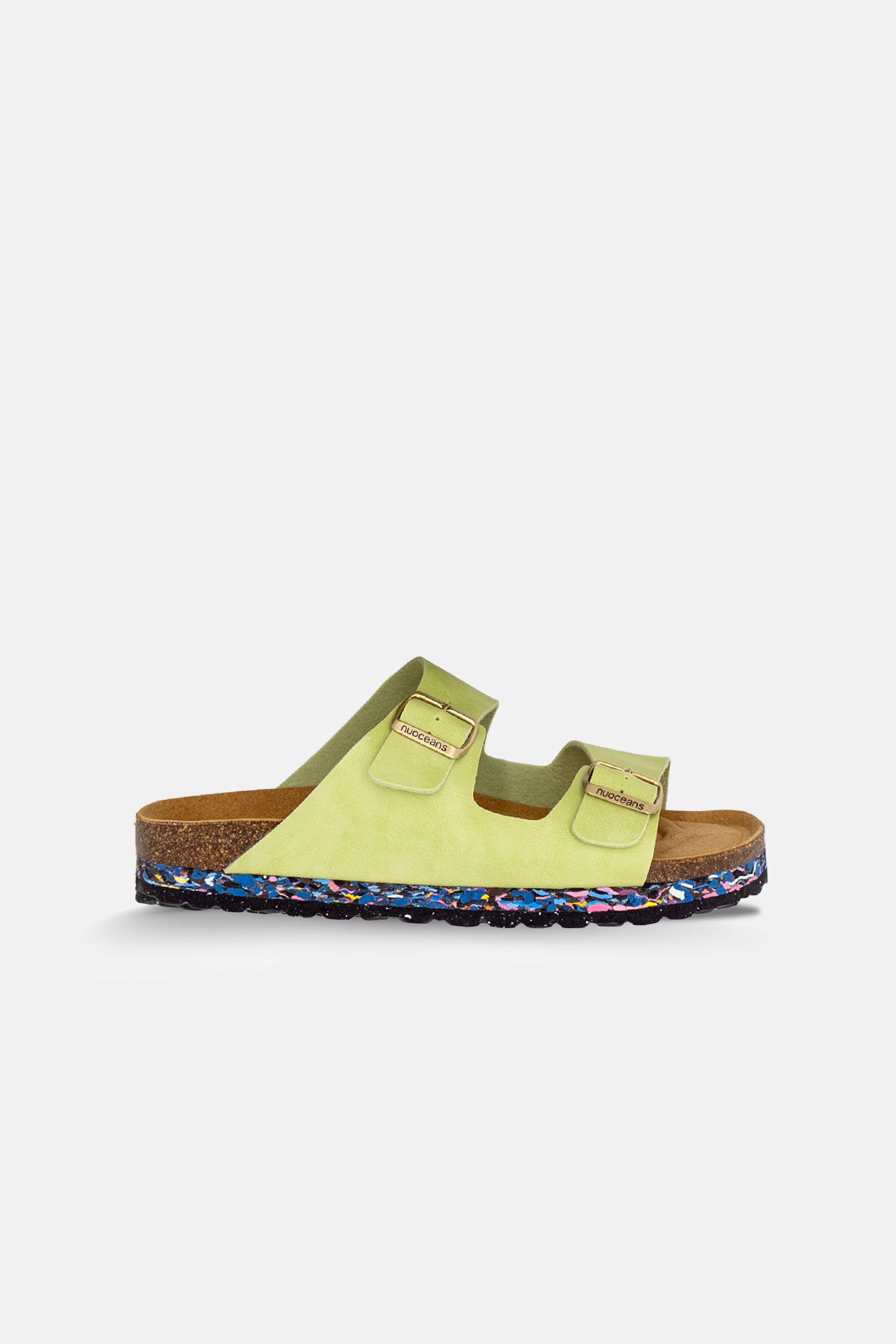 Nuoceans mannen vegan Sandalen Matcha Groen