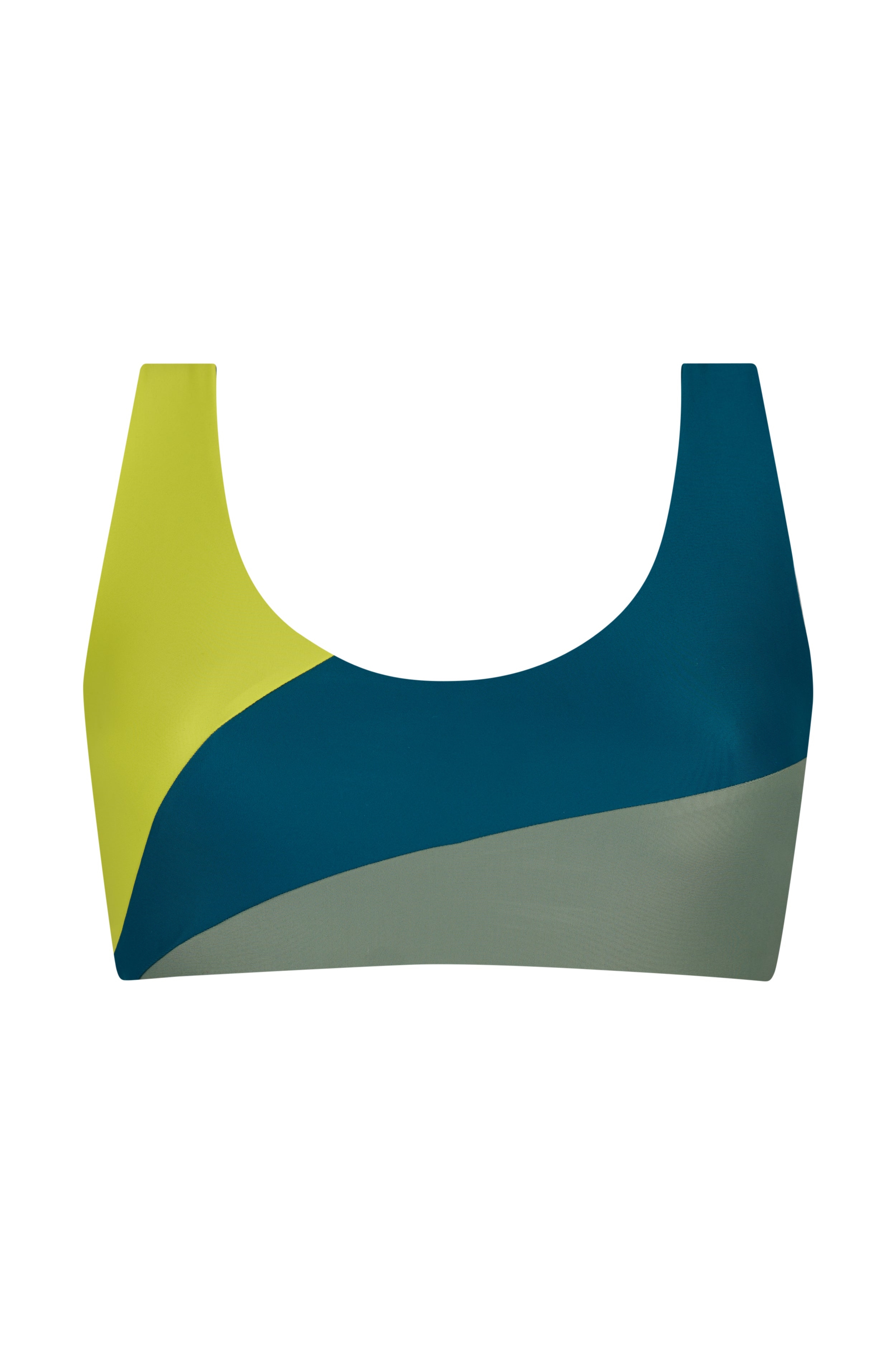 Inaska  Bikinitop Omkeerbaar Pure Fushion Lime/Petrol/Khaki