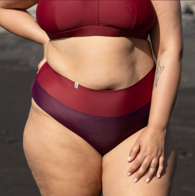 Inaska  Bikinibroekje Zacht Hoge Taille Bessen/Donkerrood