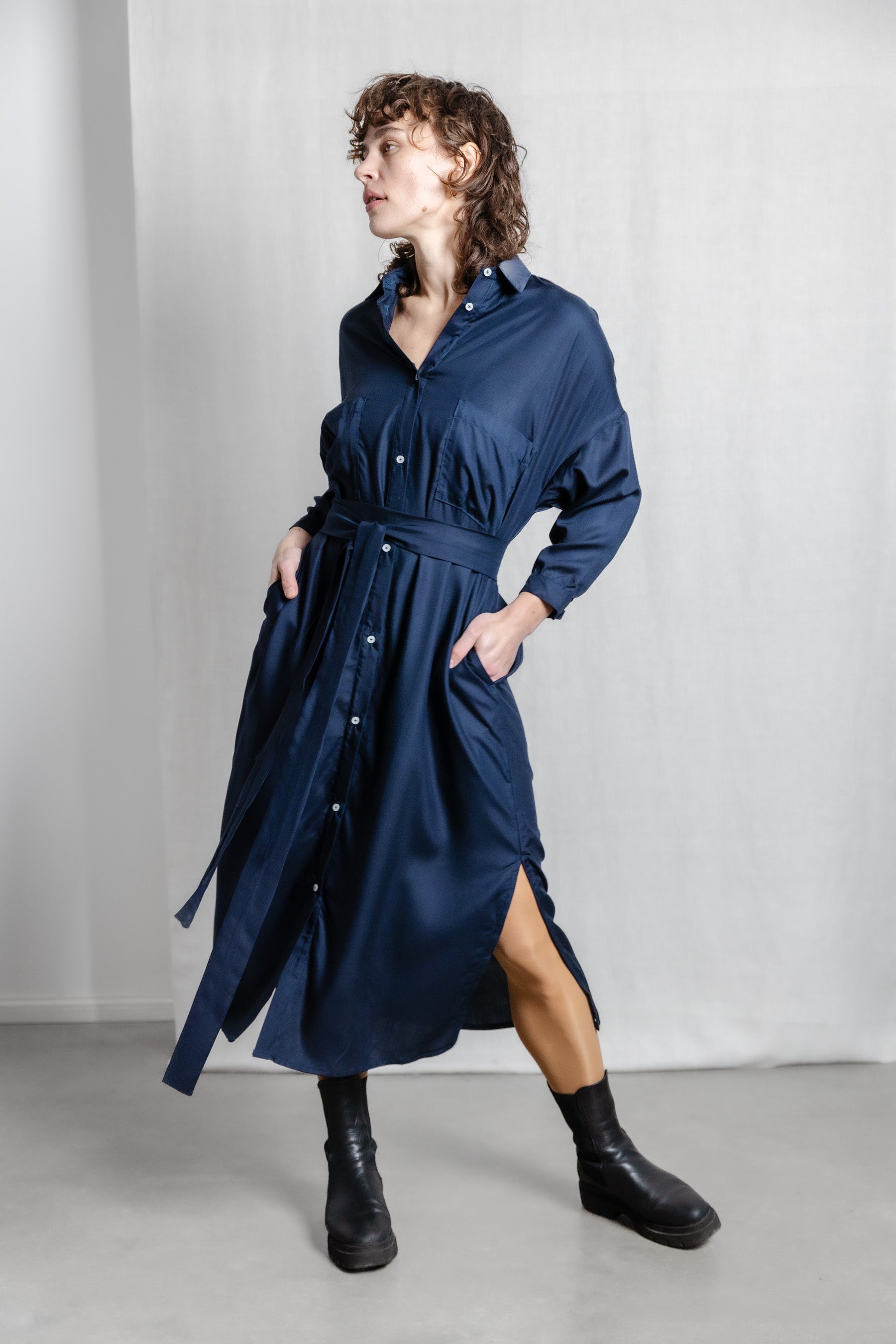Jyoti - Fair Works  Jurk Ananya Saffierblauw