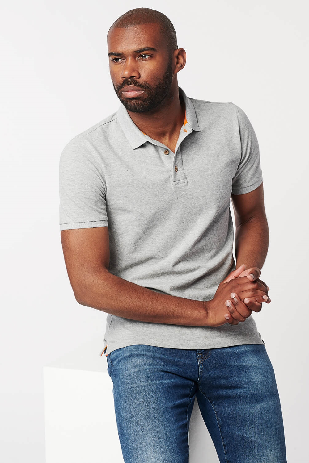 SKOT mannen vegan Polo Grijs GemÃªleerd