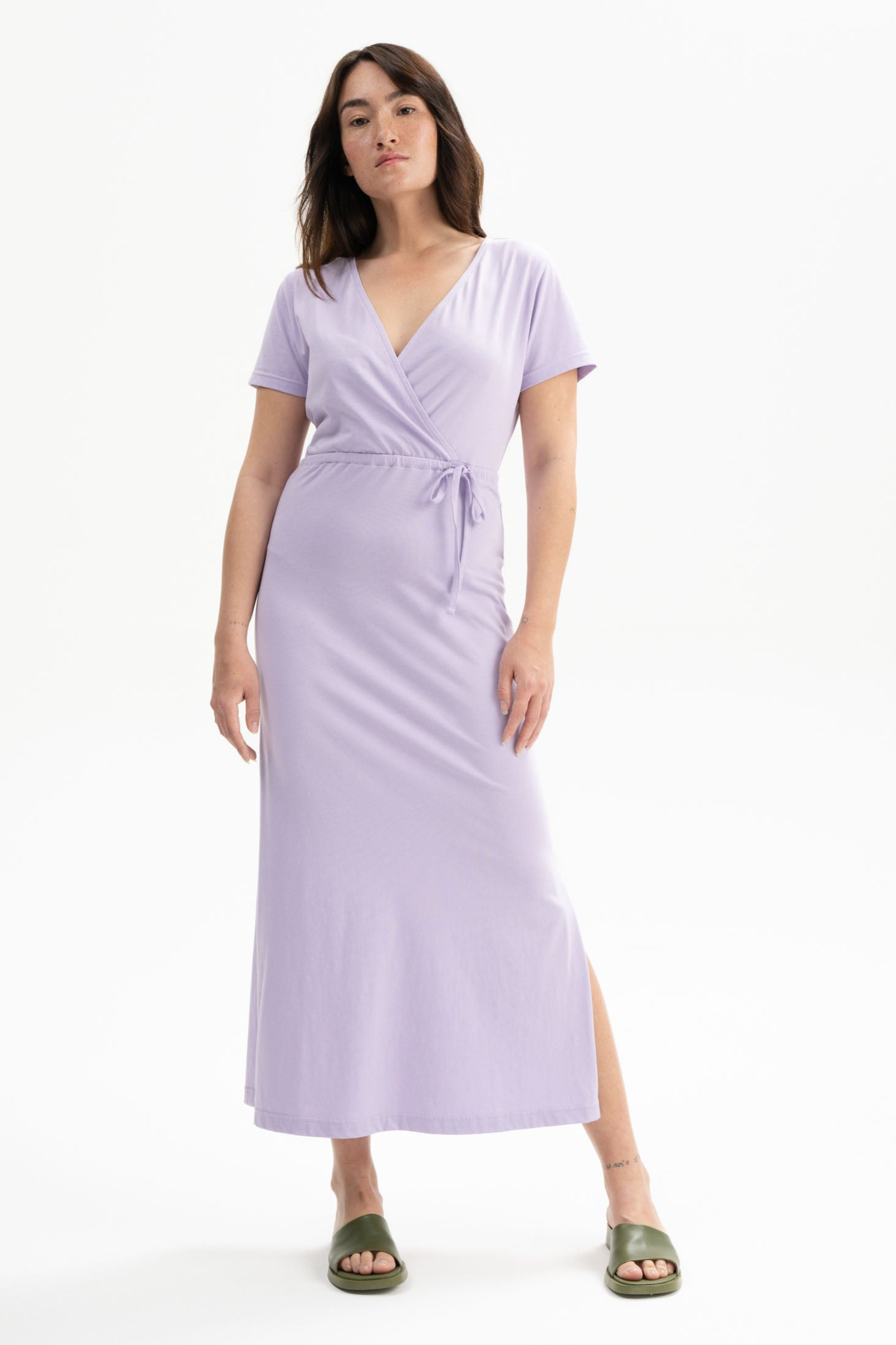 MELA  Jurk V-Hals Shreoshi Crocus