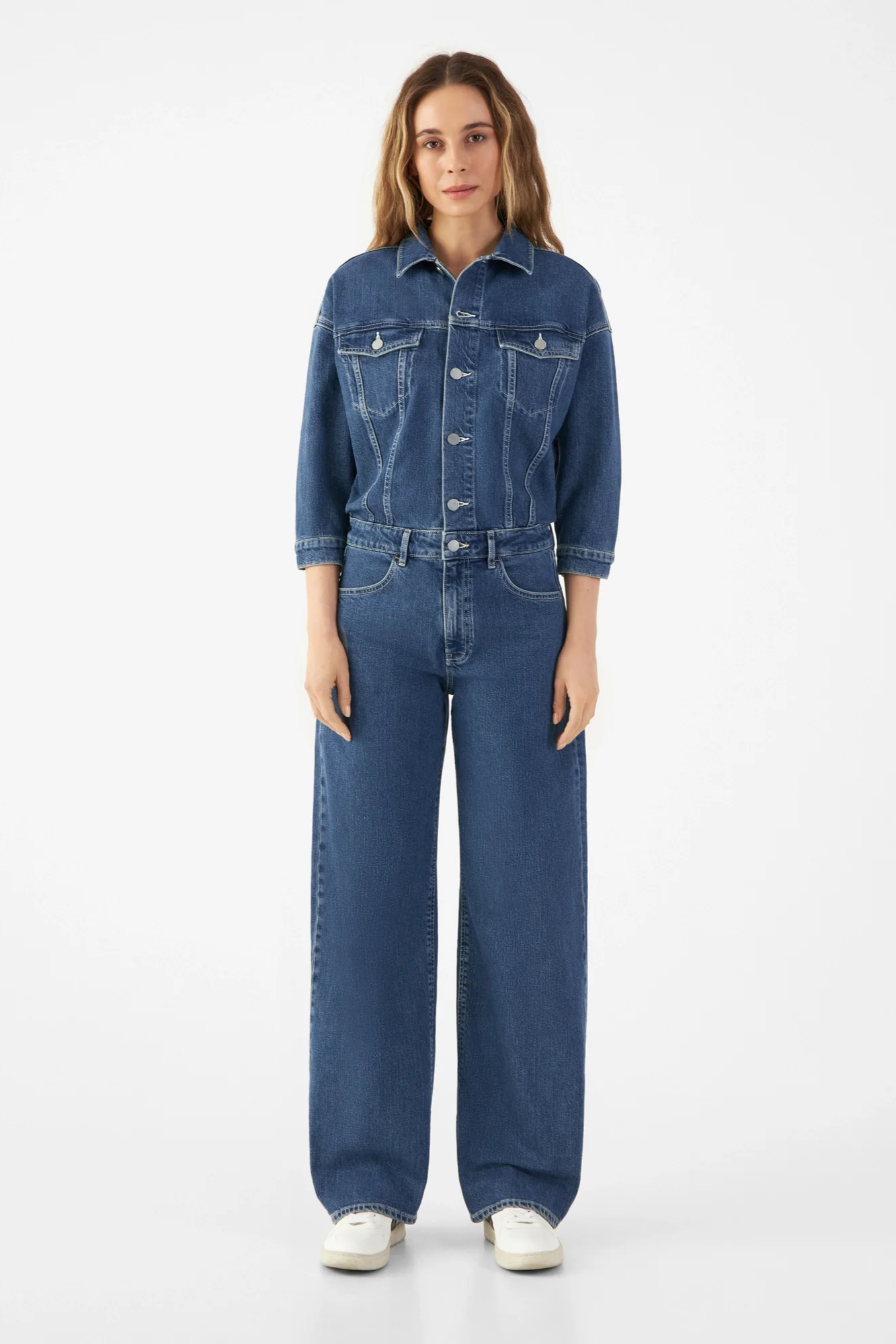 Dawn  Jumpsuit Ros Vintage Blauw