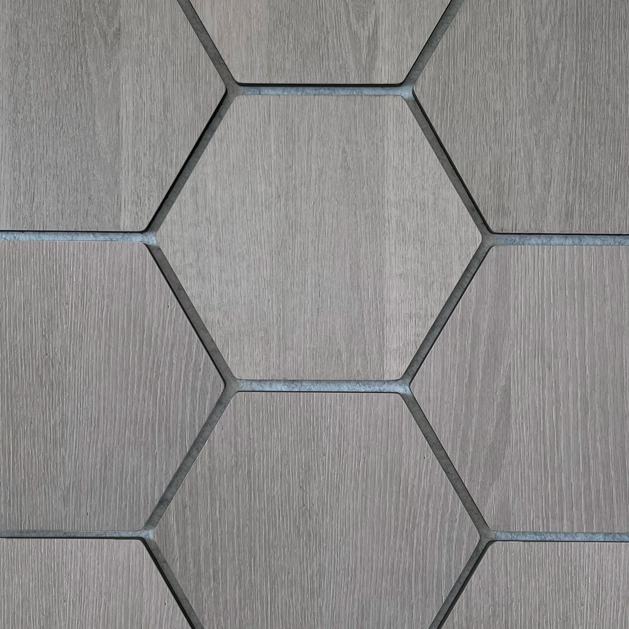 Sample - Hexagon Panel Grijs Walnoot met Grijs Vilt
