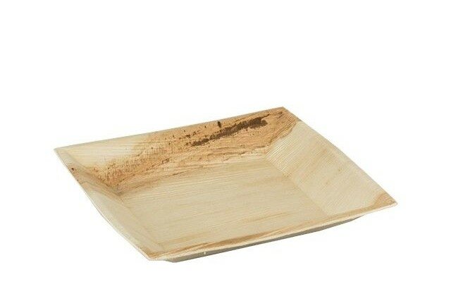 Palmblad borden 18x18cm, natuurlijk wegwerp bord