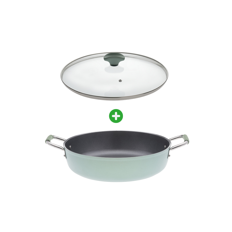 Braadpan / Hapjespan met deksel - Ø 32 cm - PFAS-vrij - Primecook