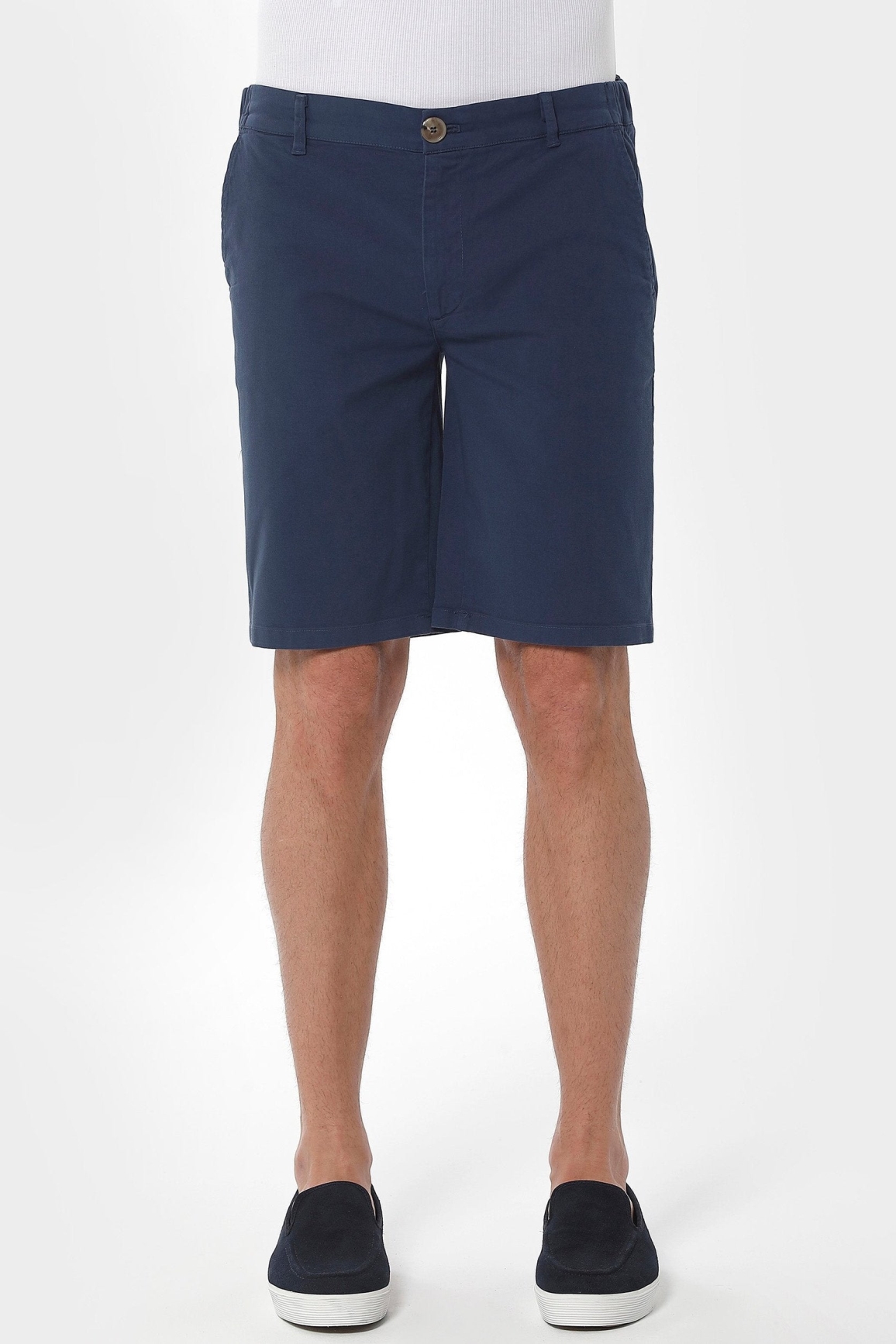 ORGANICATION mannen vegan Chinoshort Marineblauw