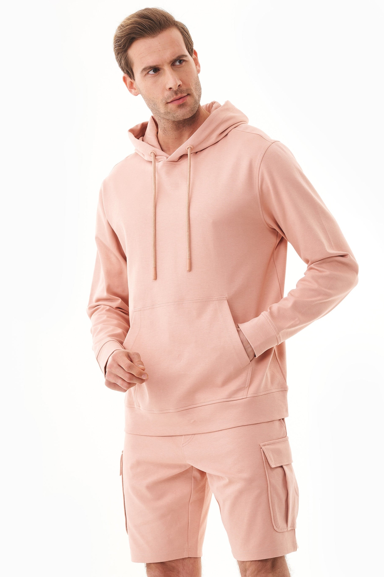 ORGANICATION mannen vegan Hoodie Oud Roze