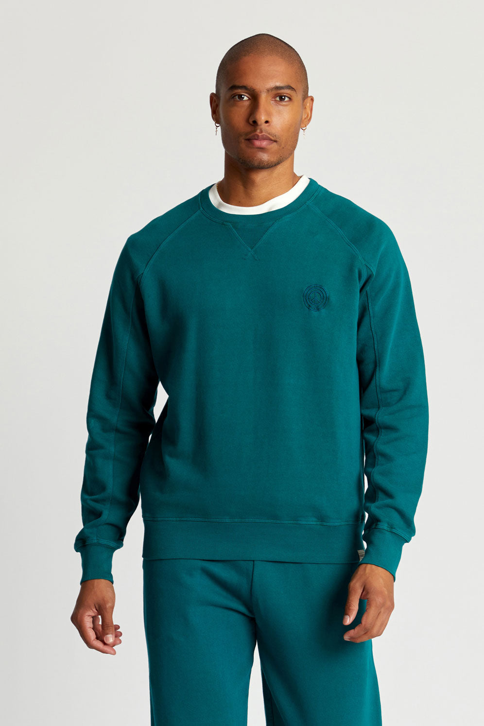 KOMODO mannen vegan Sweatshirt Heren Anton Teal Groen