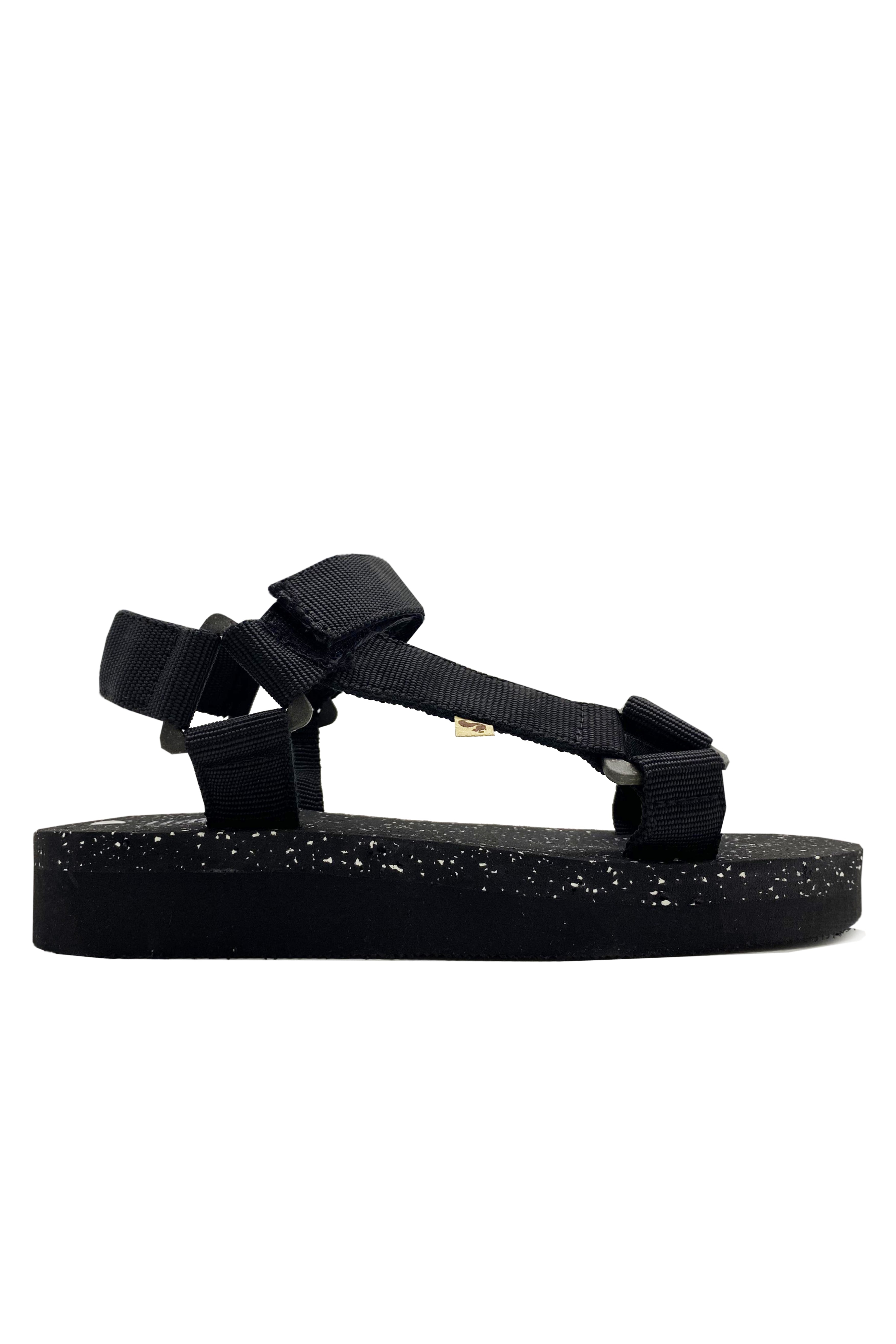 thies 1856  Eco Trek Sandaal Vegan Zwart (W/X)