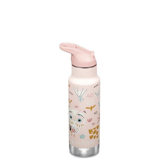 Klean Kanteen Insulated Kid Classic Flip Seal Sport Cap Owlet 355ml, RVS drinkfles