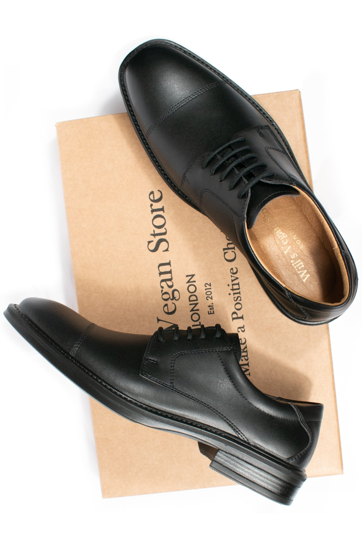 Will's Vegan Store  Waterdichte Derby-Schoenen Voor Dames, Zwart