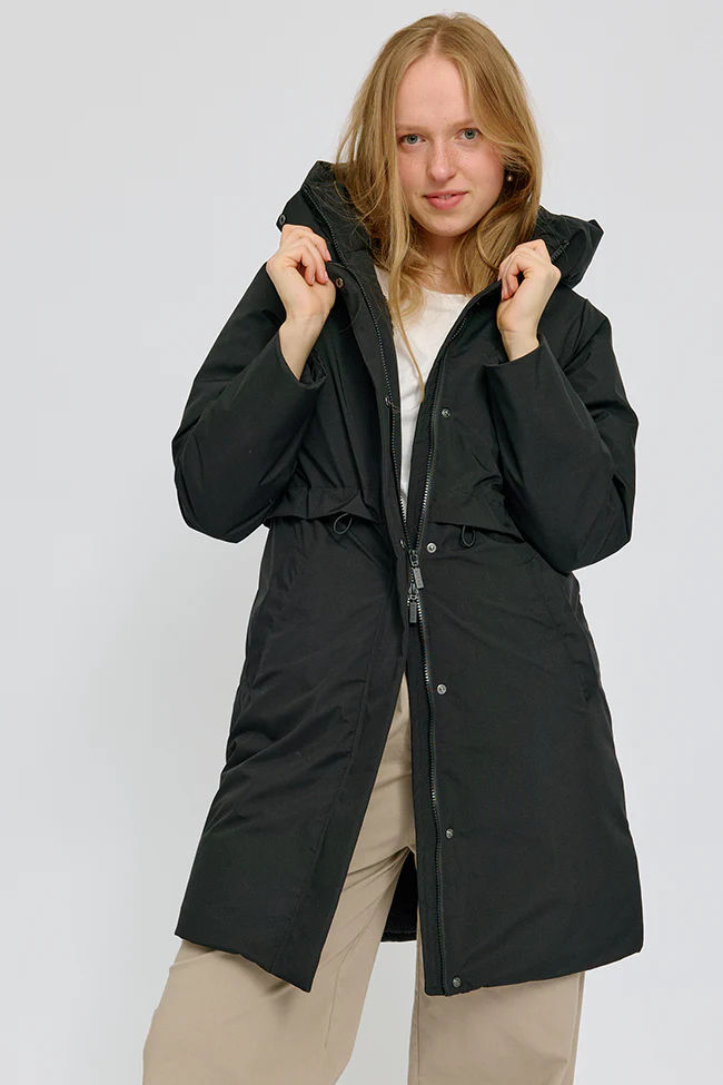 Mazine  Parka Basic Gewatteerd Zwart