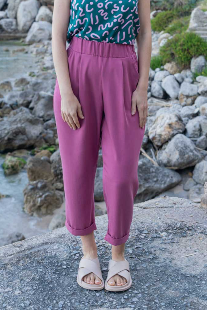 Widda  Broek Geplooid Jupp Roze