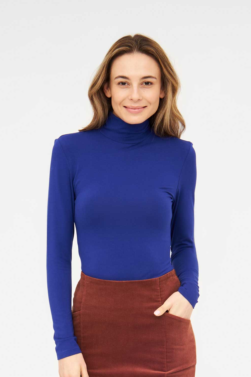 Widda  Top Turtleneck Neo Kobaltblauw