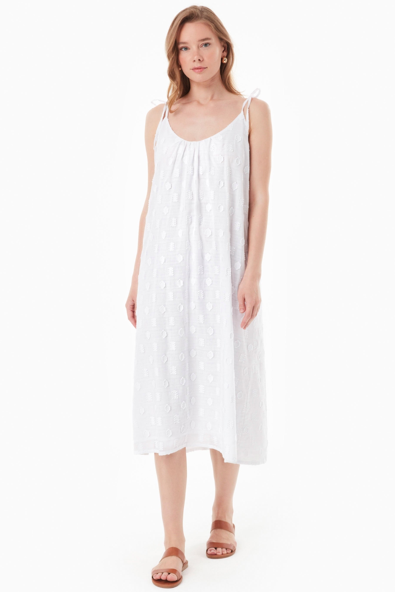 ORGANICATION  Jurk Jacquard Wit
