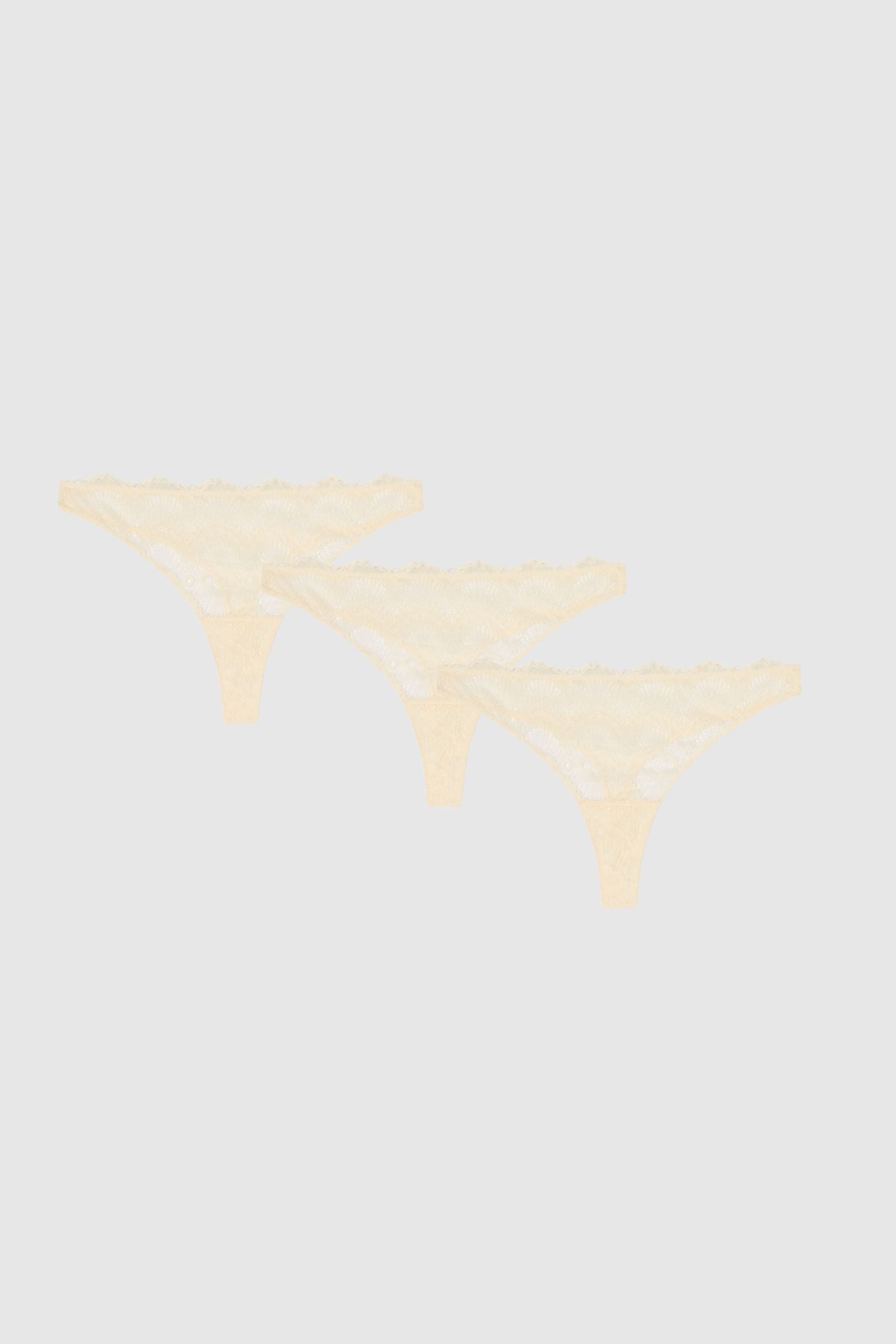 Understatement  Multipack 3x String Kant CrÃ¨me